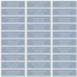 Sticker Modern Chic Script Mariage Nom d'hôte Adresse