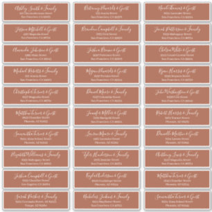 Sticker Modern Chic Script Mariage Nom d'hôte Adresse