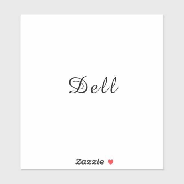 Sticker Modern Minimal Stylish Dell Design (Feuille)