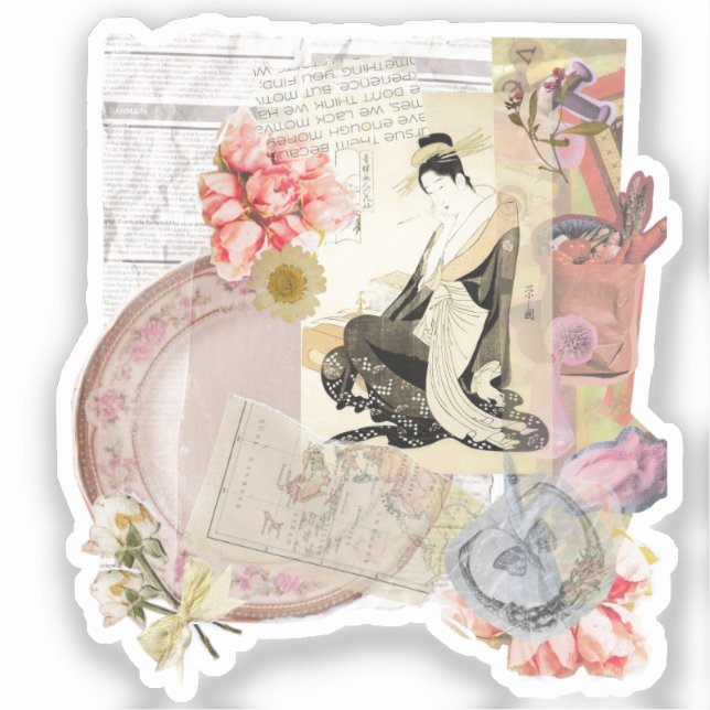 Sticker Modern Ukiyo-e Art (Recto)