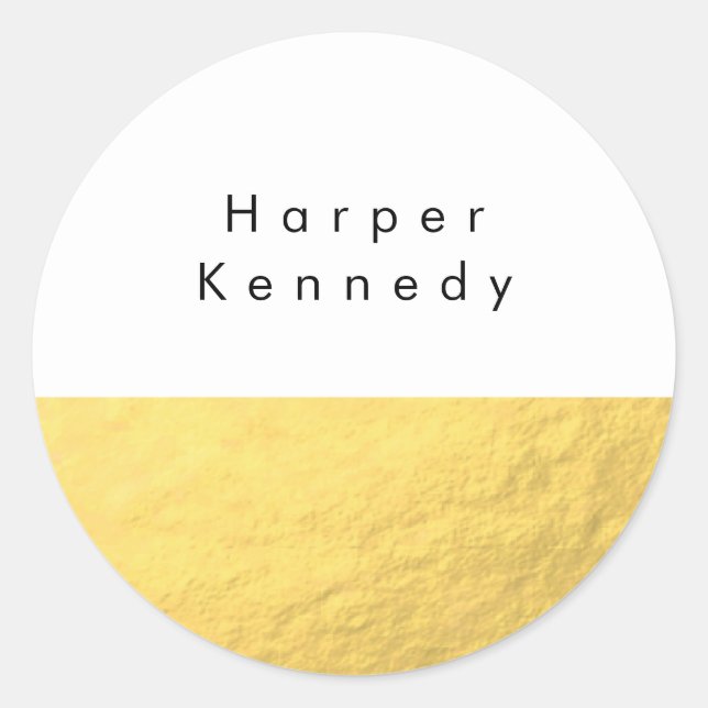 Sticker moderne Faux Gold Foil (Devant)