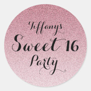 Sticker moderne Parties scintillant rose Faux Ombr
