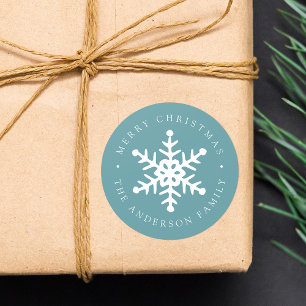 Sticker moderne Snowflake Blue Frost Holiday