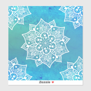 Sticker Moderne turquoise bleu ombre pascolor mandala