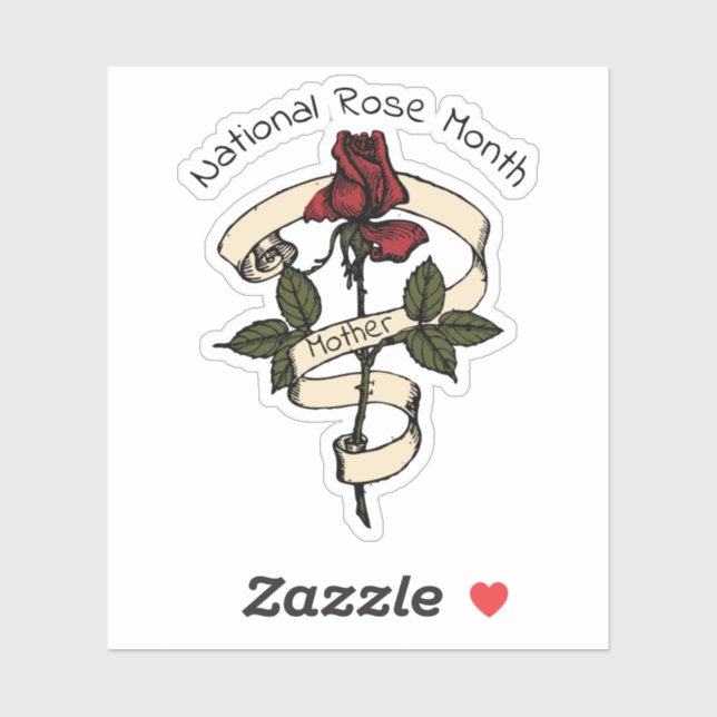 Sticker Mois Rose national (Feuille)