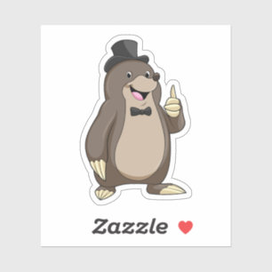 Sticker Mole en Groom avec Cravate