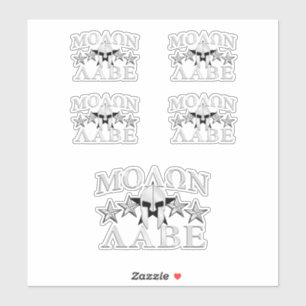 Sticker Molon Labe Casque guerrier spartiate en acajou