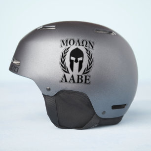 Sticker Molon Labe Spartan Warriers Laurels Style carbone