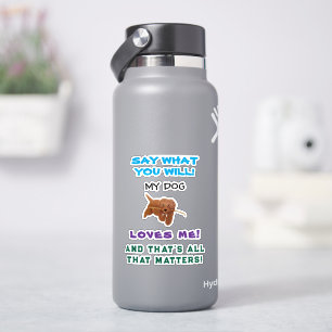 Sticker Mon chien m'aime Personnalisé