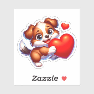 Sticker Mon chiot valentine