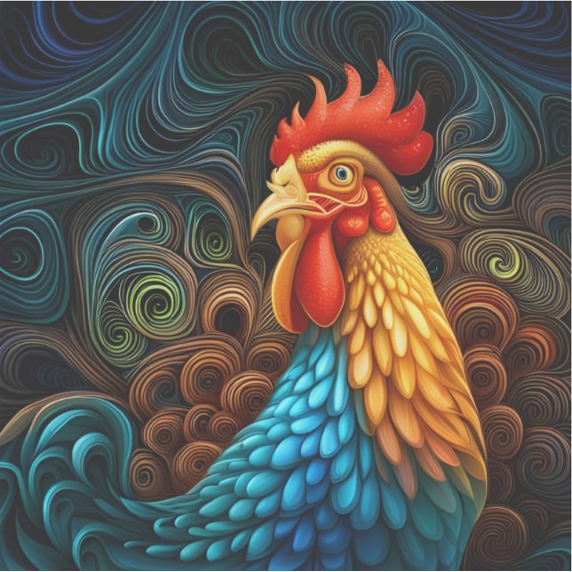 Sticker Mon coq pour animaux ne sourit jamais Vinyl (Devant)