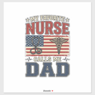 Sticker Mon infirmière préférée m'appelle papa conception