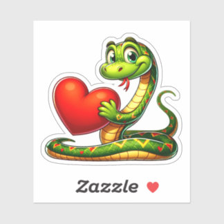 Sticker Mon serpent valentine