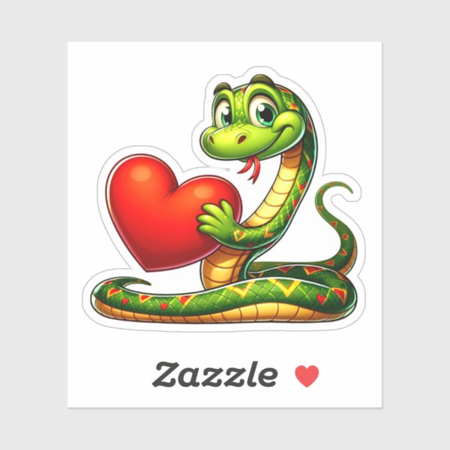 Sticker Mon serpent valentine (Feuille)