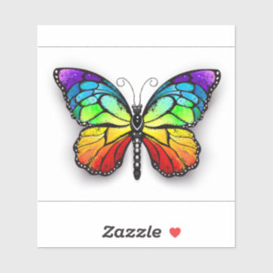 Sticker Monarque papillon arc-en-ciel