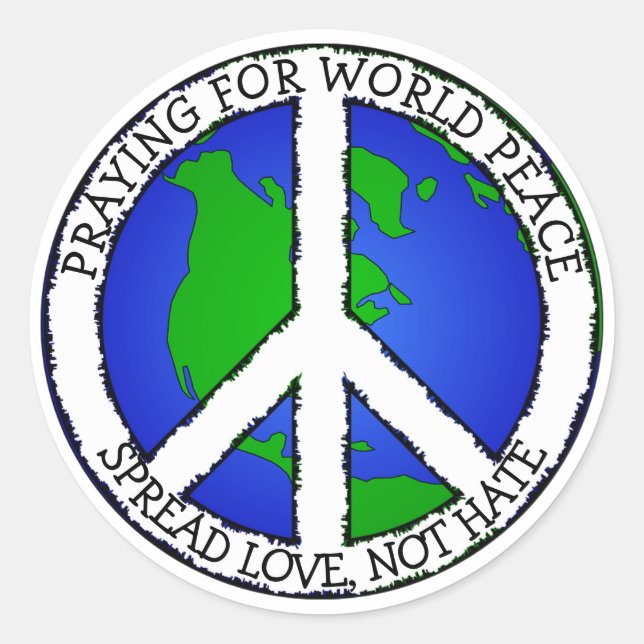 Sticker mondial pour la paix et la terre (Devant)