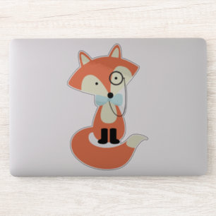 Sticker Monocle Hipster Red Fox