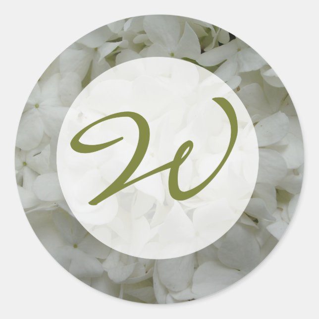 Sticker Monogram Hydrangea (Devant)