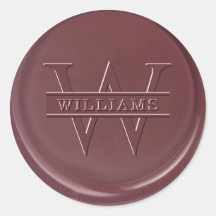 Sticker Monogram Mulberry Wax Seal