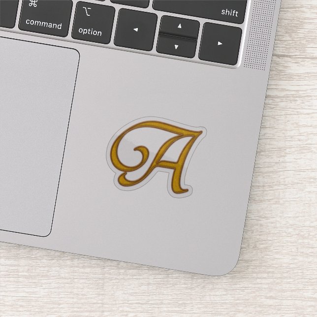 Sticker Monogramme A Gold Luxury (Détail)
