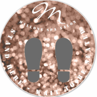 Sticker Monogramme Brown à la mode Sparky Salon autocollan