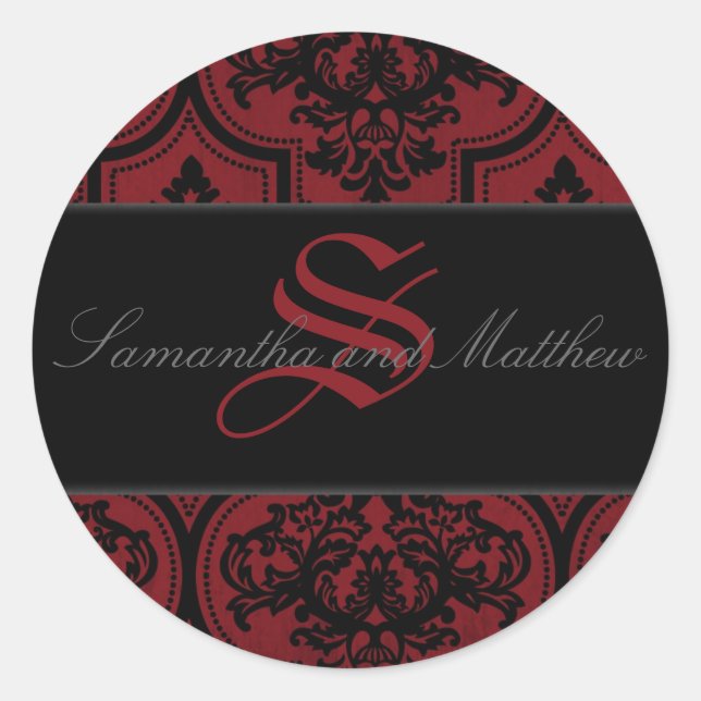 Sticker Monogramme de mariée Vampire B2 (Devant)