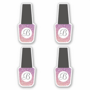 Sticker Monogramme du salon à ongles sur Parties scintilla