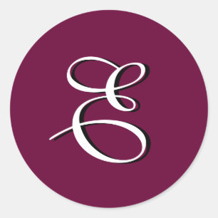 Sticker Monogramme "E" personnalisable