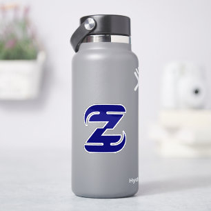 Sticker Monogramme élégant de la lettre Z bleue