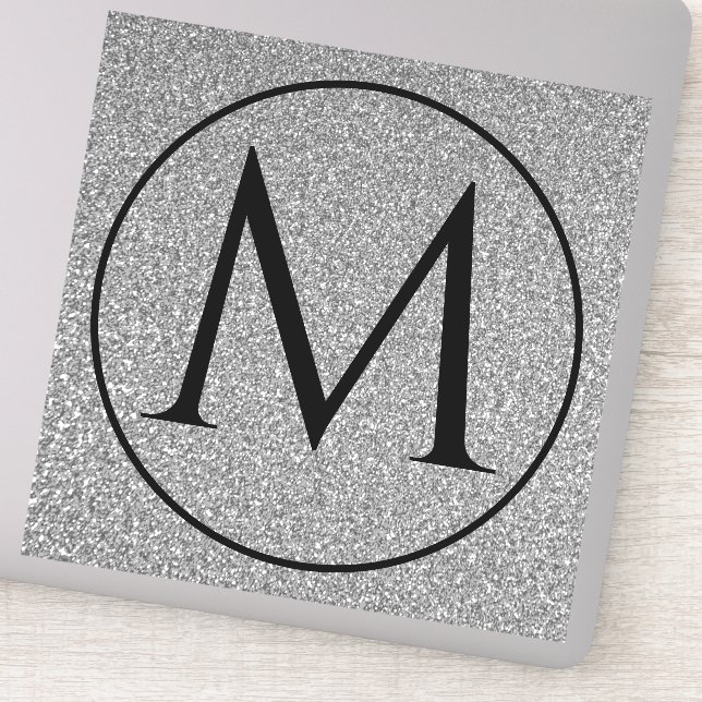 Sticker Monogramme Initiales Nom personnalisé Parties scin (Détail)