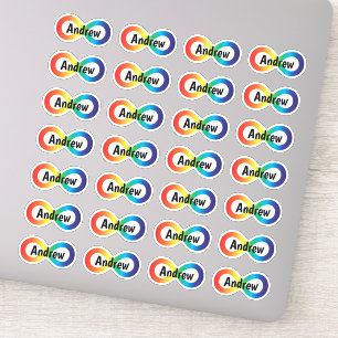 Sticker Monogramme Neurodiversité Autisme Acceptation Arc-