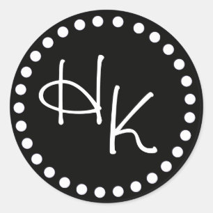 Sticker Monogramme noir et blanc