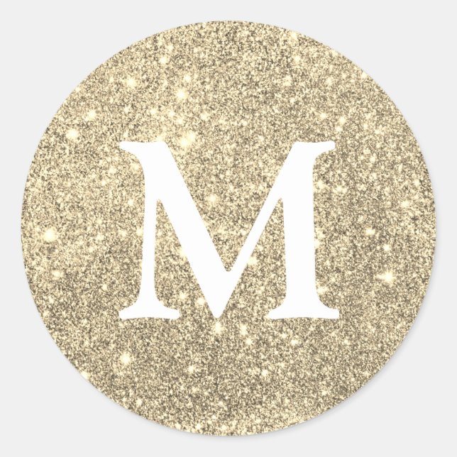 Sticker Monogramme Parties scintillant Faux (Devant)