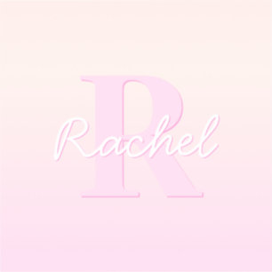 Sticker Monogramme personnalisable Ombre de la pêche et