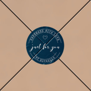 Sticker Monogramme Personnalisé Fait À La Main Ave