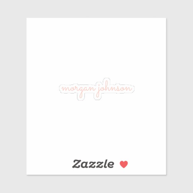 Sticker Monogramme tendance | Nom du script de vidage (Feuille)