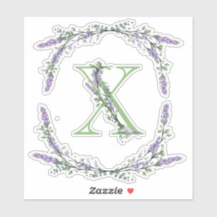 Sticker Monogramme X Lavande Eucalyptus