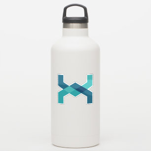 Sticker Monogramme X Lettre Classique Bleue