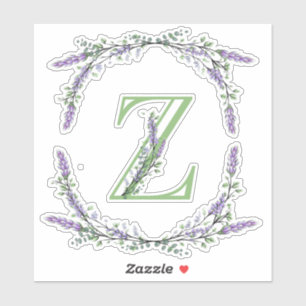 Sticker Monogramme Z Lavande Eucalyptus