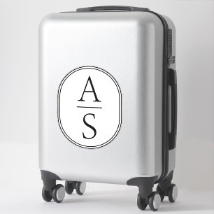 Sticker Monogrammes Initiales Bagages simples modernes