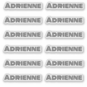 Sticker Monoline Big Letters Nom personnalisé