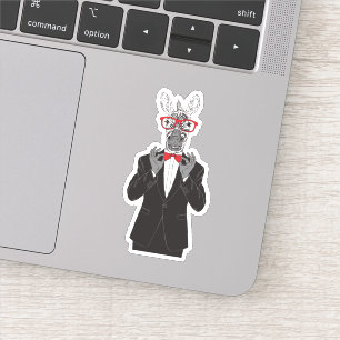 Sticker Monsieur de zèbre
