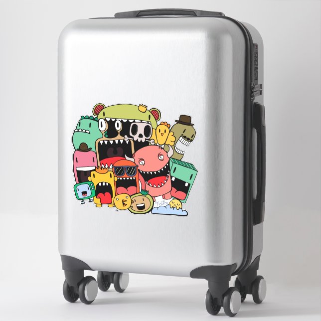 Sticker Monsters garçons mignonne effroi Graf Street Vinyl (Sur valise)