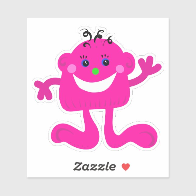 Sticker Monstre Whimsical Rose 4 x 4 (Feuille)