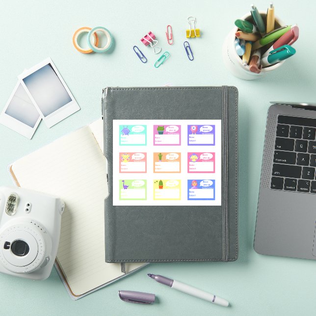 Sticker Monstres pour livres scolaires ou pour le loisir p (Couverture iPad)