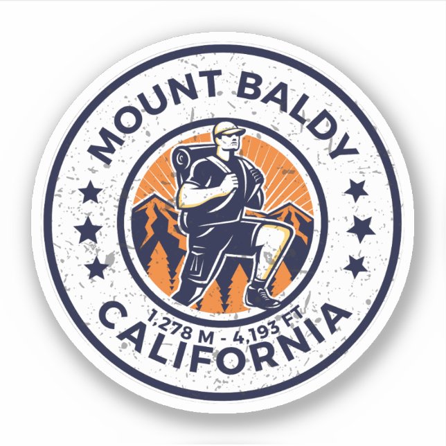 Sticker mont baldy Randonnée, col montana alpin (Devant)