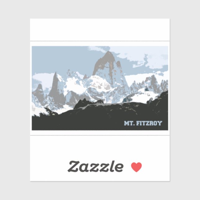 Sticker Mont Fitzroy, Patagonie, Argentine (Feuille)