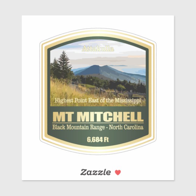 Sticker Mont Mitchell (PF) (Feuille)