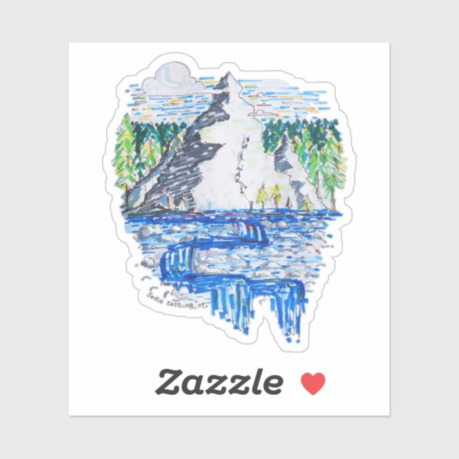 Sticker Montagne fraîche (Feuille)