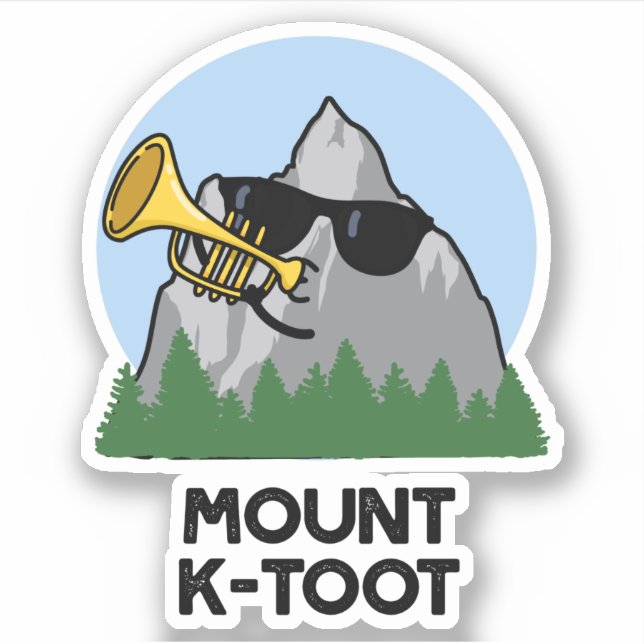 Sticker Monte K-Toot Funny Mountain Pun (Devant)